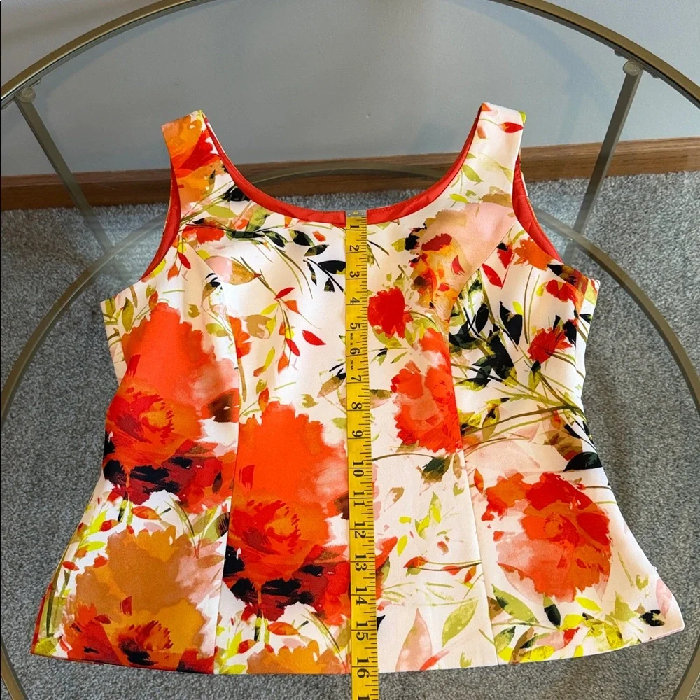Kasper Floral Tank Top Size 4P - Picture 10 of 14